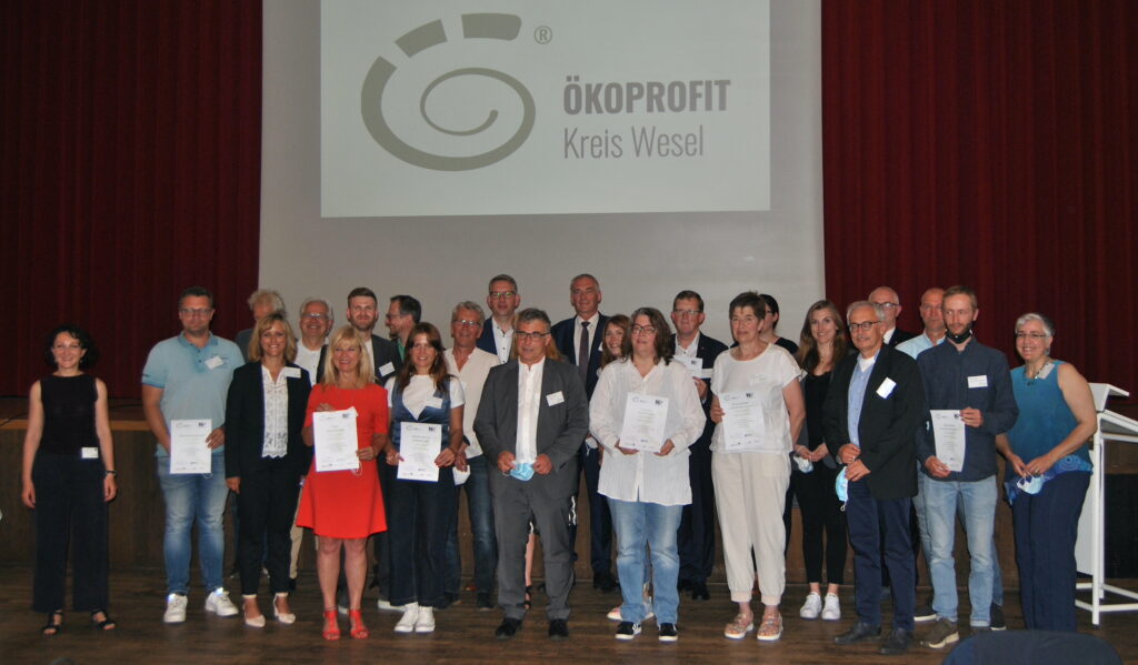 Foto-Abschluss ÖKOPROFIT Kreis Wesel 2021-22, von ENVIROpro