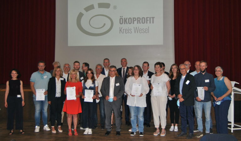 Foto-Abschluss ÖKOPROFIT Kreis Wesel 2021-22, von ENVIROpro